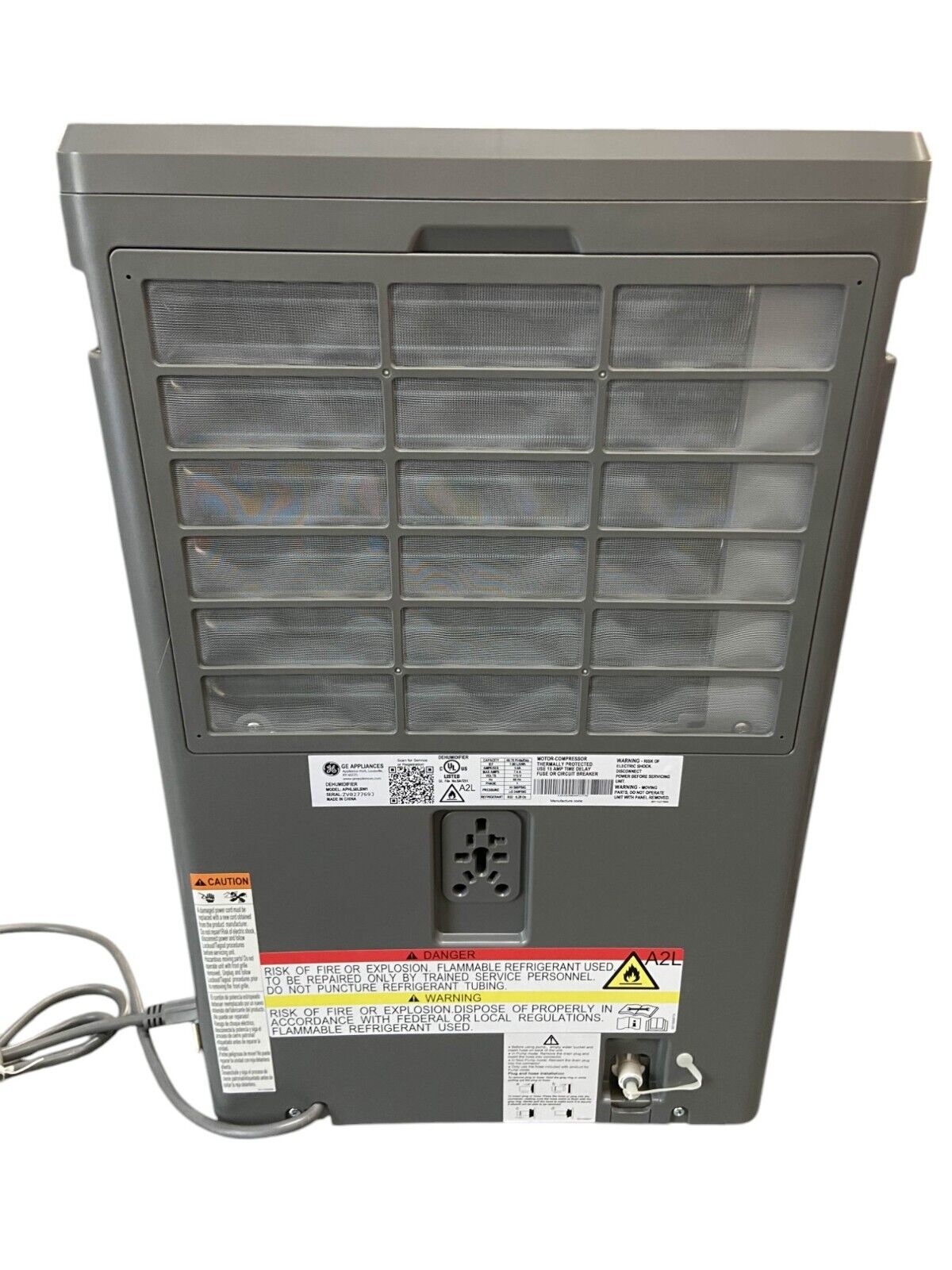 FOR PARTS- GE 50-Pint Dehumidifier Built-in Pump for Basement, Garage, Wet Rooms
