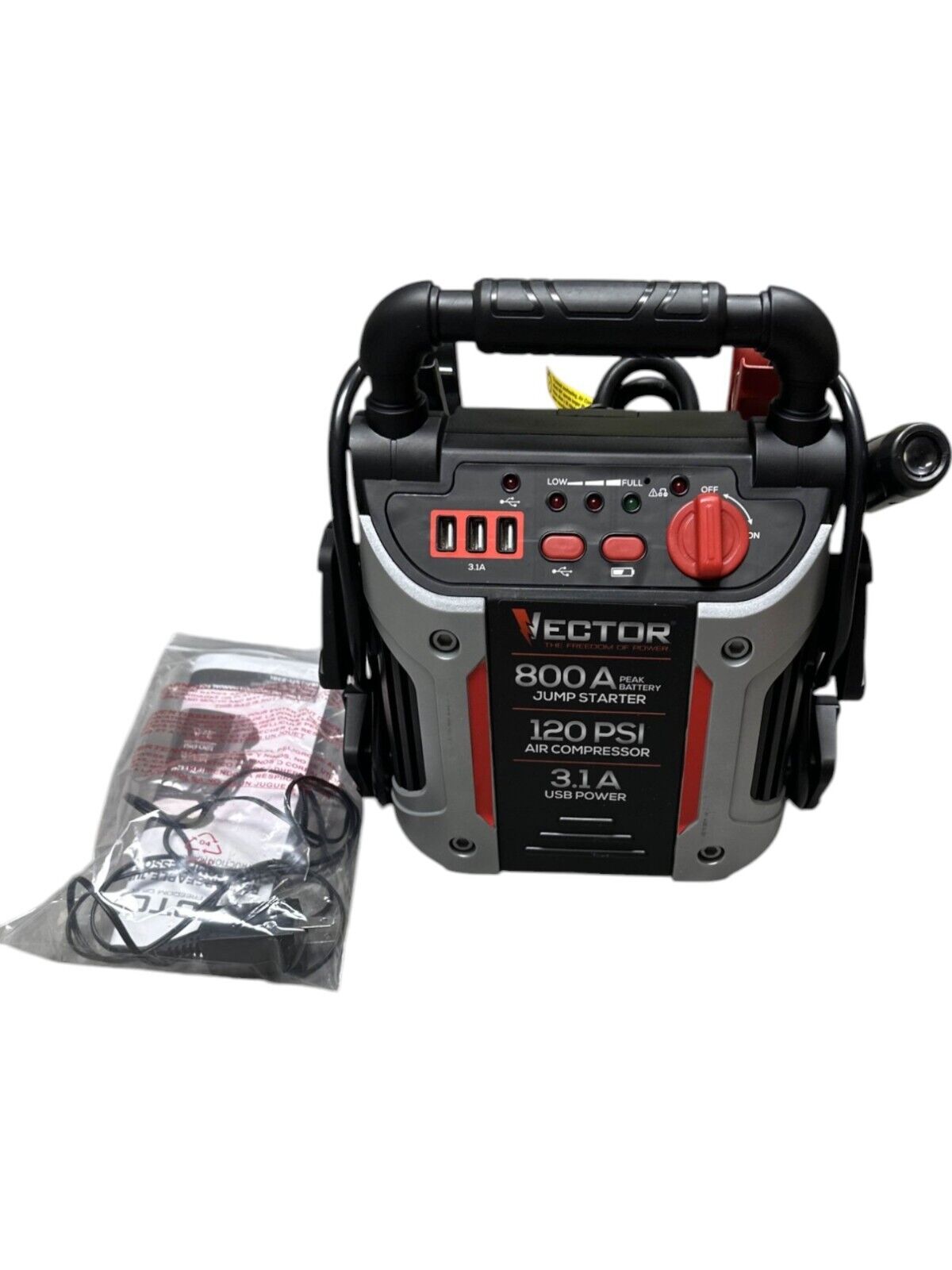 VECTOR J7CV 800 Amp Automotive Jump Starter - Portable Power Triple 15W USB