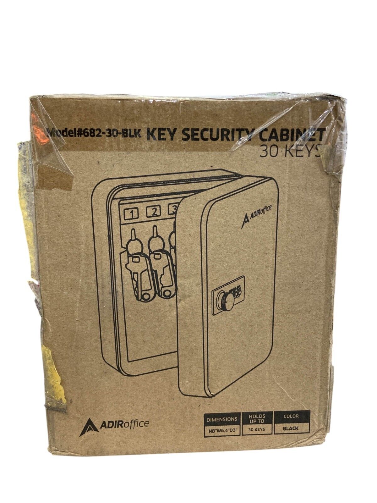 Key Lock Box – 30 Key Hooks Wall Mounted Key Cabinet Lock Box