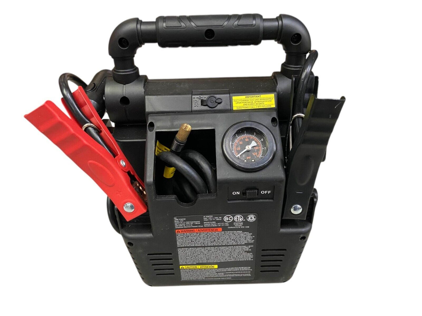 VECTOR 800 Amp Automotive Jump Starter - Portable Power Triple 15W USB (J7CV)