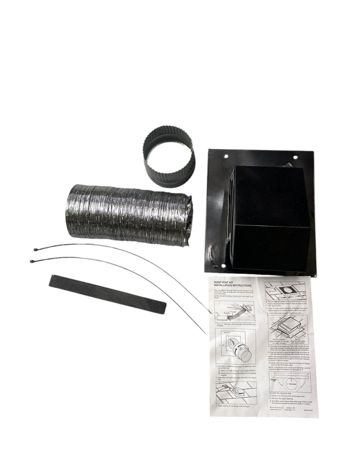 Broan NuTone 3” to 4” Roof Ducting Vent Kit RVK1A - Open Box