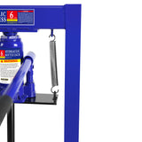 Steel H-Frame Hydraulic Garage/Shop Floor Press with Stamping Plates, with pressure gauge,6 Ton Capacity, Blue