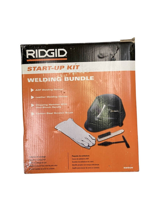 Ridgid Welding Accessories Start Up Kit Helmet Gloves Chipping Hammer Brush