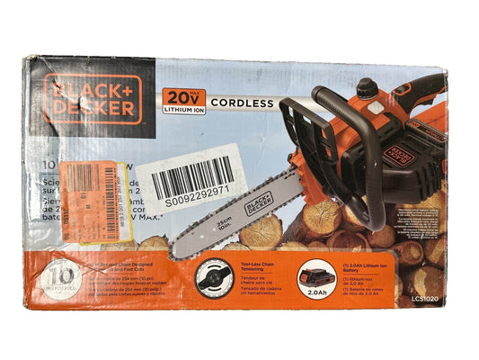 Black & Decker LCS1020 20V MAX Li-Ion 10" Chainsaw - OPEN BOX