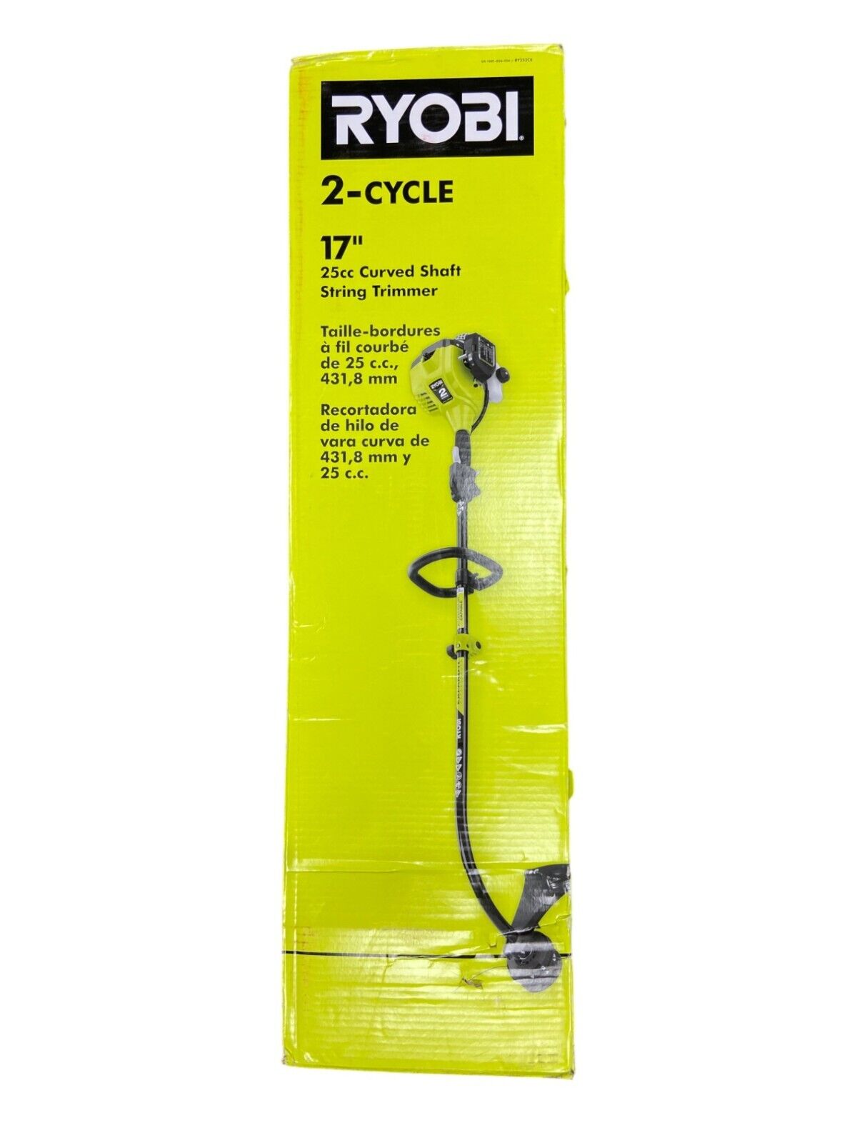 RYOBI 2 Cycle Gas Curved Shaft String Trimmer (RY252CS) - Broken, For Parts Only