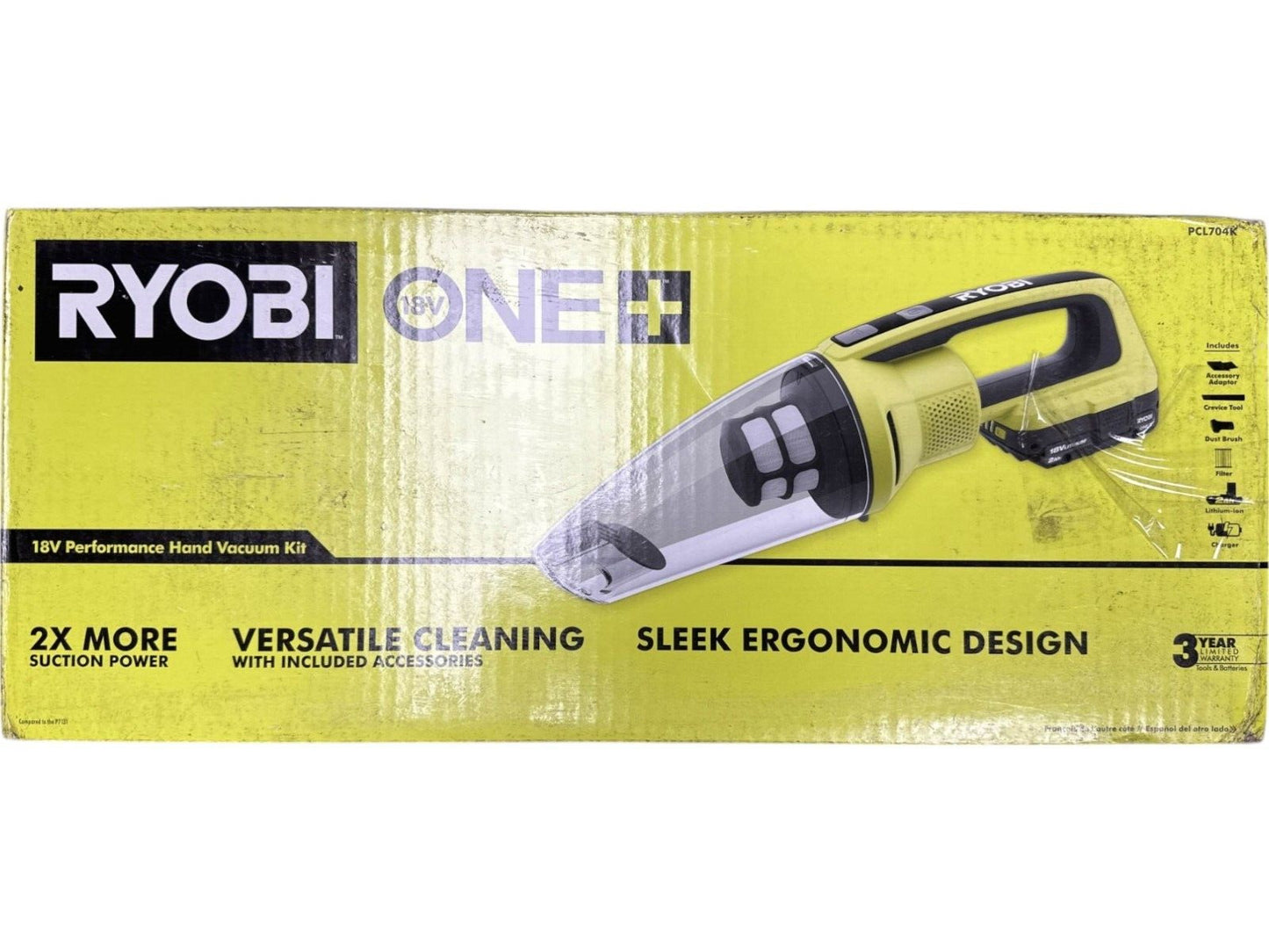 RYOBI ONE+ PCL704B 18V Cordless Performance Hand Vacuum - TOOL ONLY -READ-