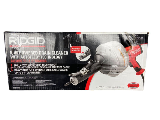 RIDGID 35473 K-45AF Powered Drain Cleaner With Autofeed Tech 3/4”-2 1/2” Drains