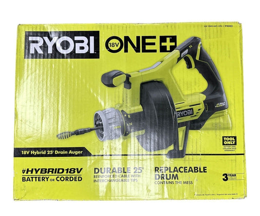 Ryobi P4002 18v ONE+ Hybrid Drain Auger (Tool Only)-NEEDS NEW CABLE-