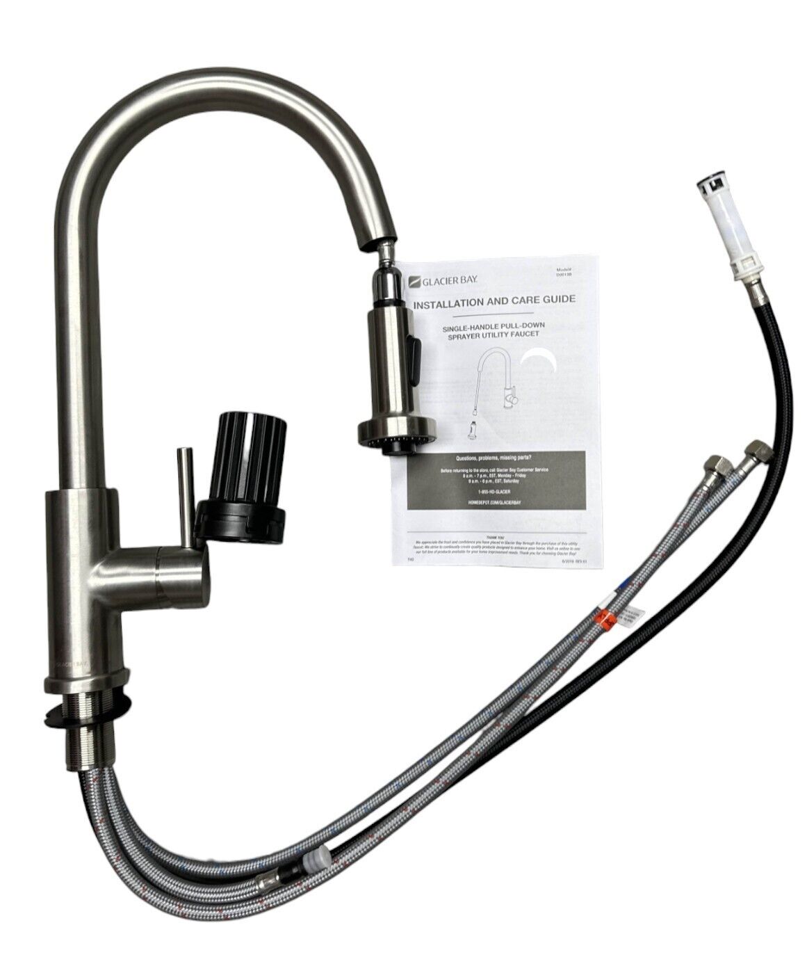 Glacier Bay D0013B Single-Handle Pull-Down Sprayer Kitchen Faucet Chrome