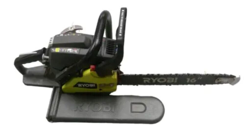 FOR PARTS Ryobi RY3716 Gas Chainsaw 16 Inch Bar With Carrying Case -READ-