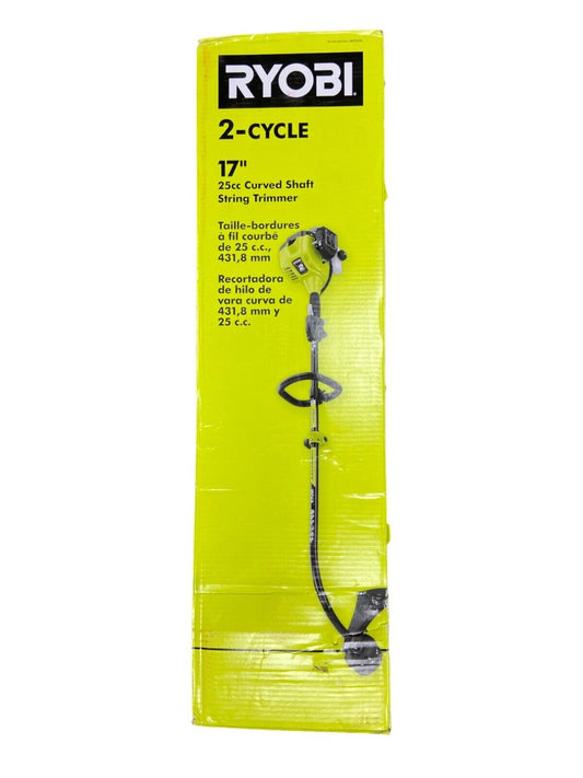 RYOBI 2 Cycle Gas Curved Shaft String Trimmer (RY252CS) - Broken, For Parts Only