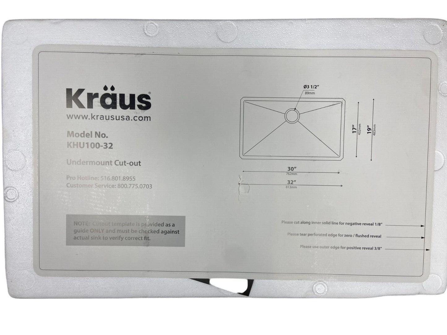 Kraus KHU100-32 Standart PRO 16 Gauge Undermount Single Bowl Stainless Steel