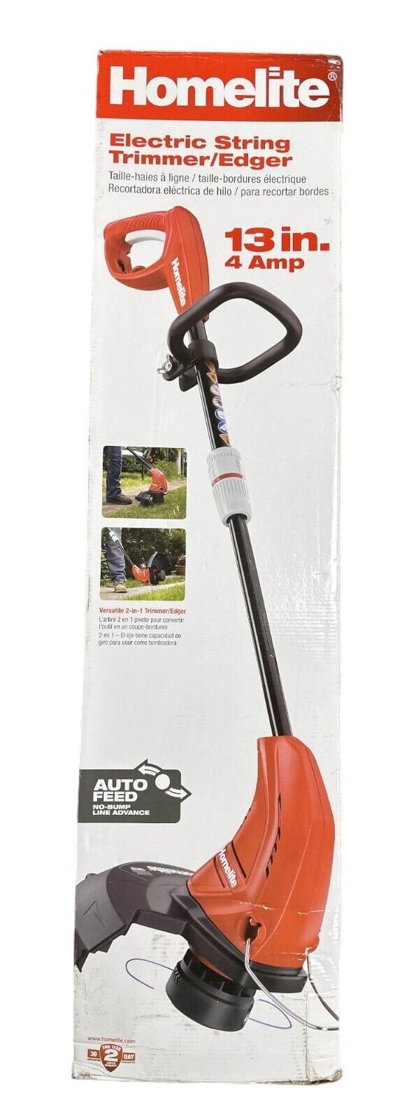 HOMELITE 13" 4 Amp Straight Electric String Trimmer / Edger - MISSING SCREW