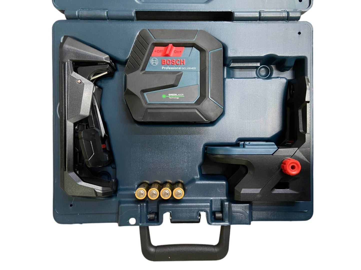 Bosch GCL100-40G Green Beam Self-Leveling Cross-Line Laser with Plumb Points