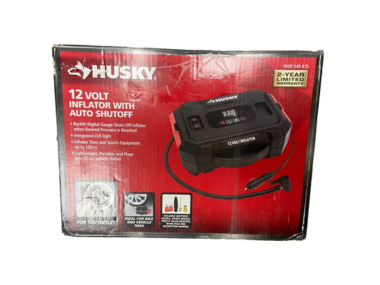 Husky 12 Volt Inflator with Auto Shutoff & Digital Gauge 12V 1009-549-875