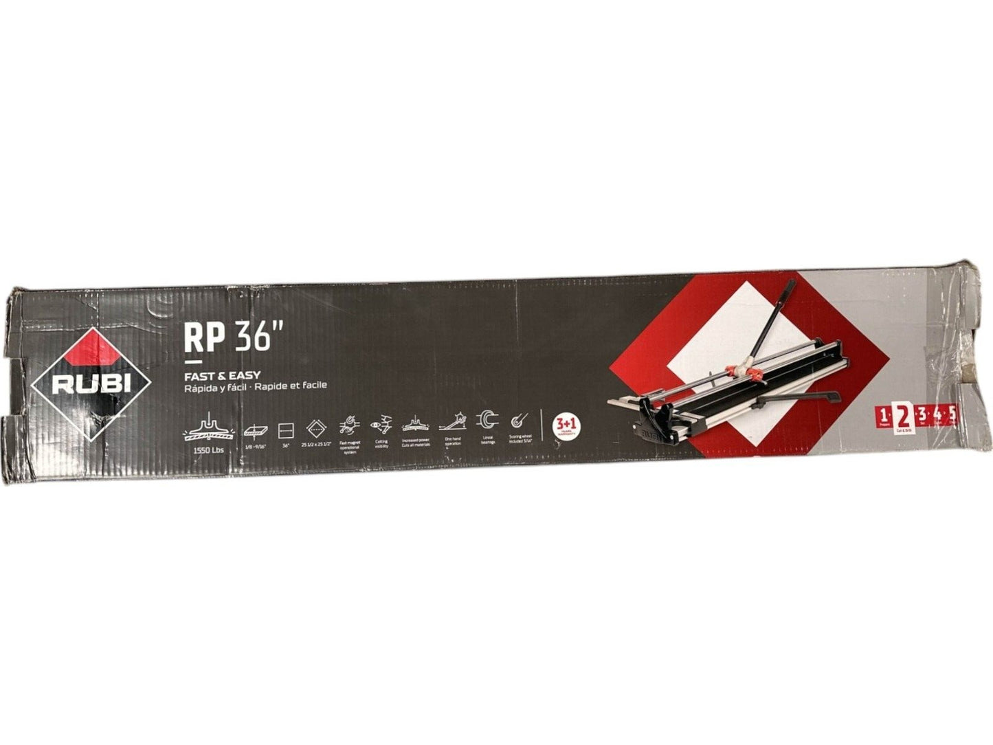 Rubi Tile Cutter RP 36" Aluminum Steel Fast & Easy -USED-