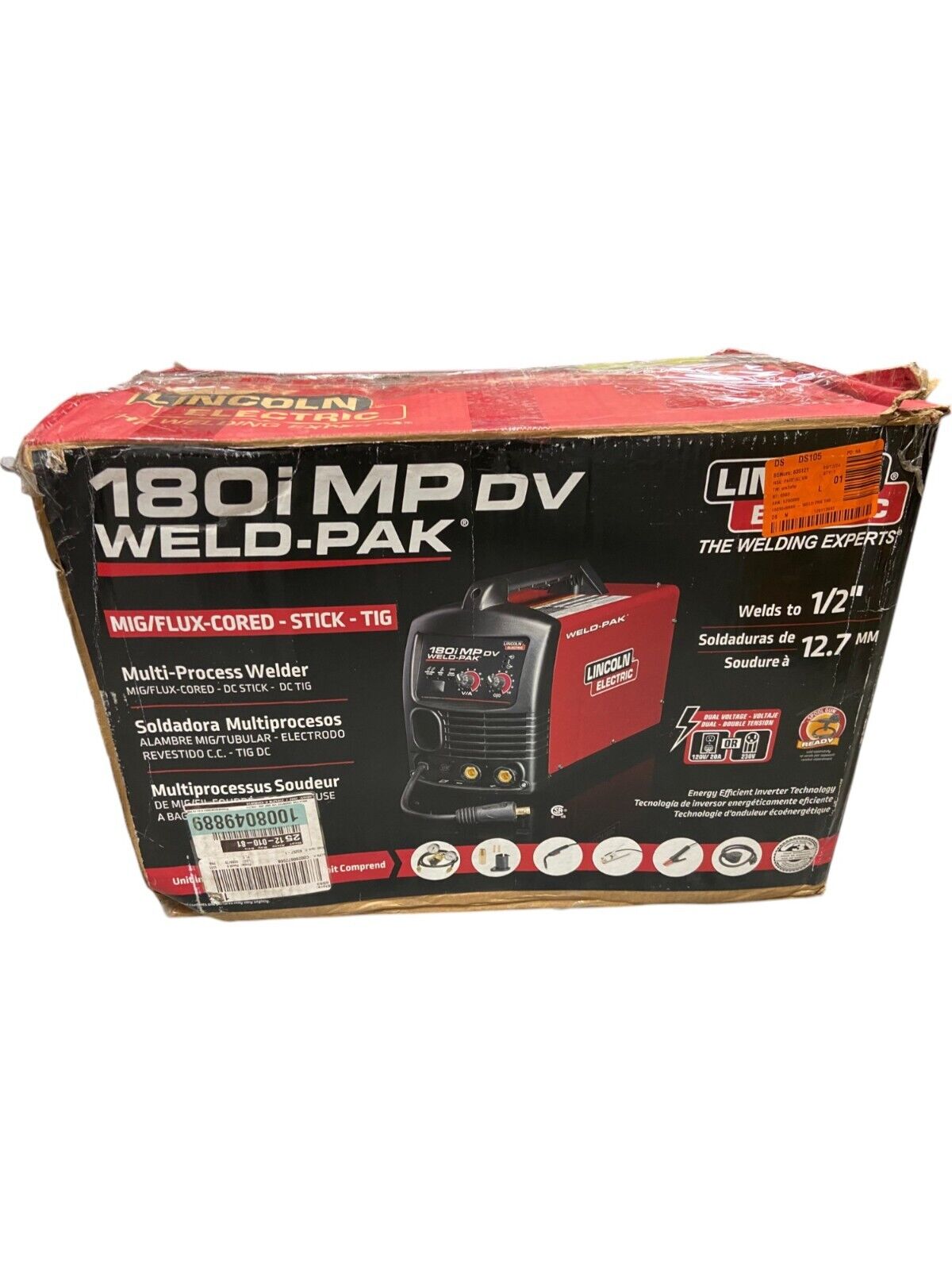 Lincoln WELD PAK 180i MP Multiprocess Portable Welder - K5257-1 (READ DESC.)