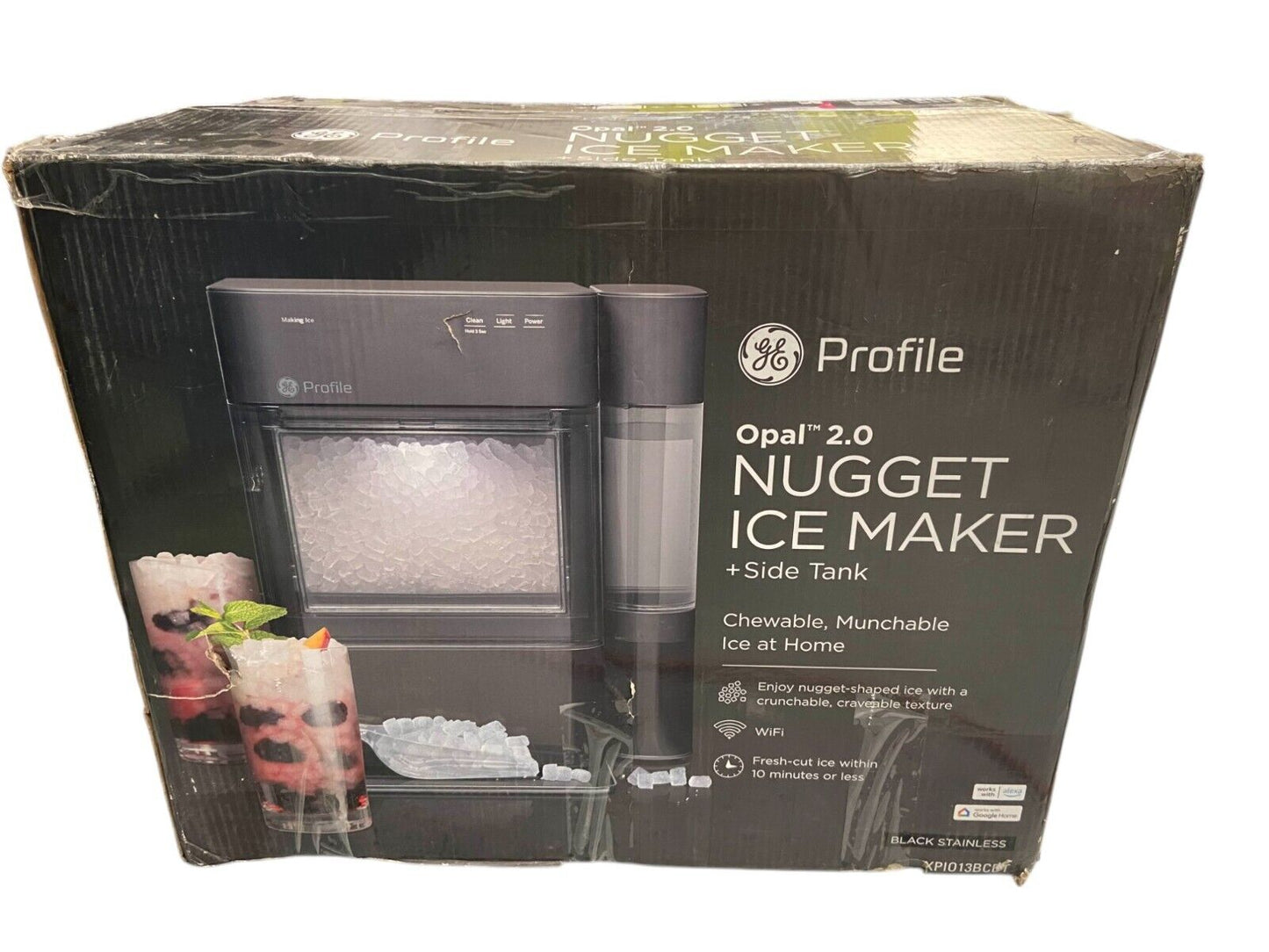 GE XPIO13BCBT Opal 2.0 Nugget Ice Maker - Black Stainless Steel (NEW OB)