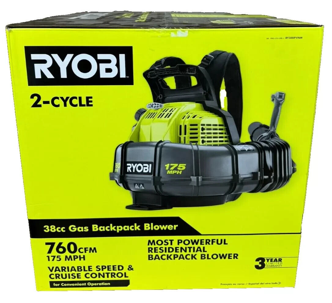 Ryobi RY38BPVNM 175 MPH 760 CFM  2 Cycle Backpack Blower, DOES NOT FUNCTION