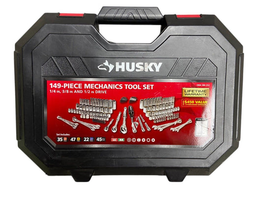 Husky 149 Piece Mechanics Tool Set 1/4" 3/8" 1/2" Drive