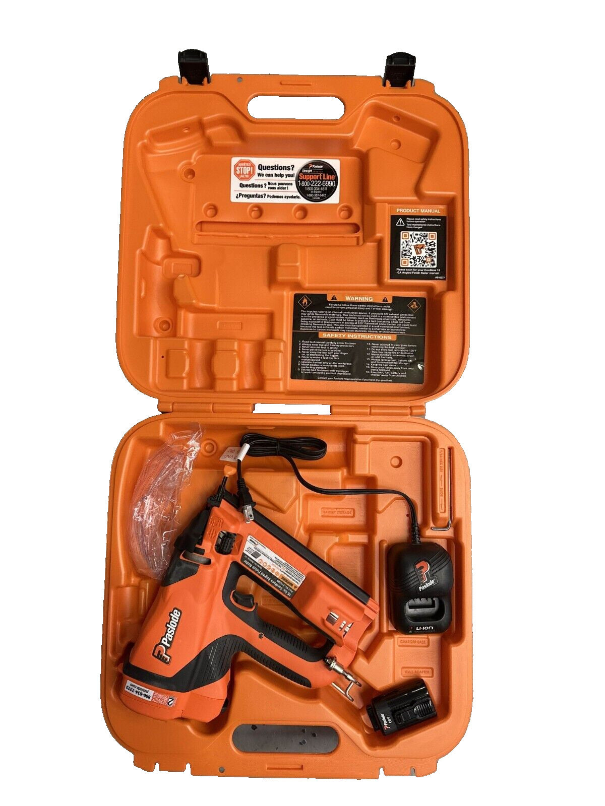 PASLODE IM250A-Li2 16GA Cordless Angled Finish Nailer w/ Battery, Charger & Case