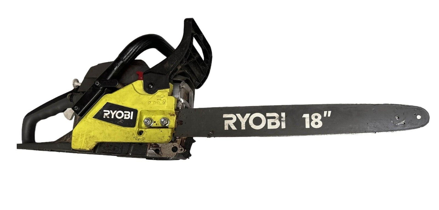 Ryobi RY3818 2-Cycle 18" 38cc Gas Chainsaw, MISSING CHAIN