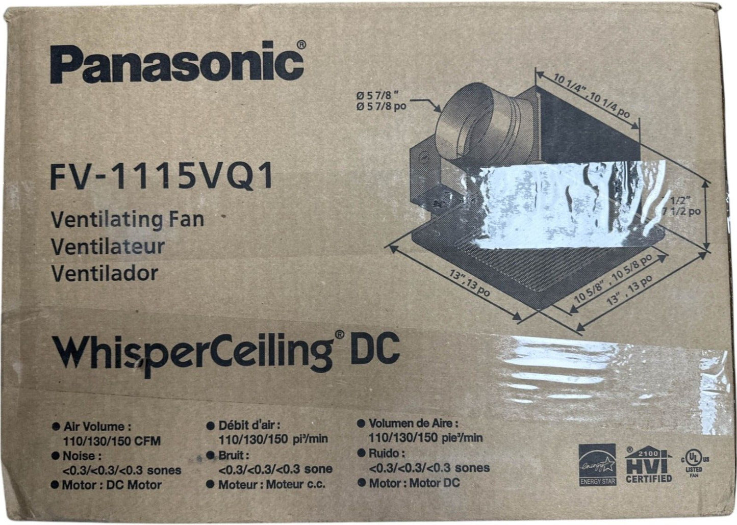 Panasonic FV-1115VQ1 - WhisperCeiling DC Exhaust Fans