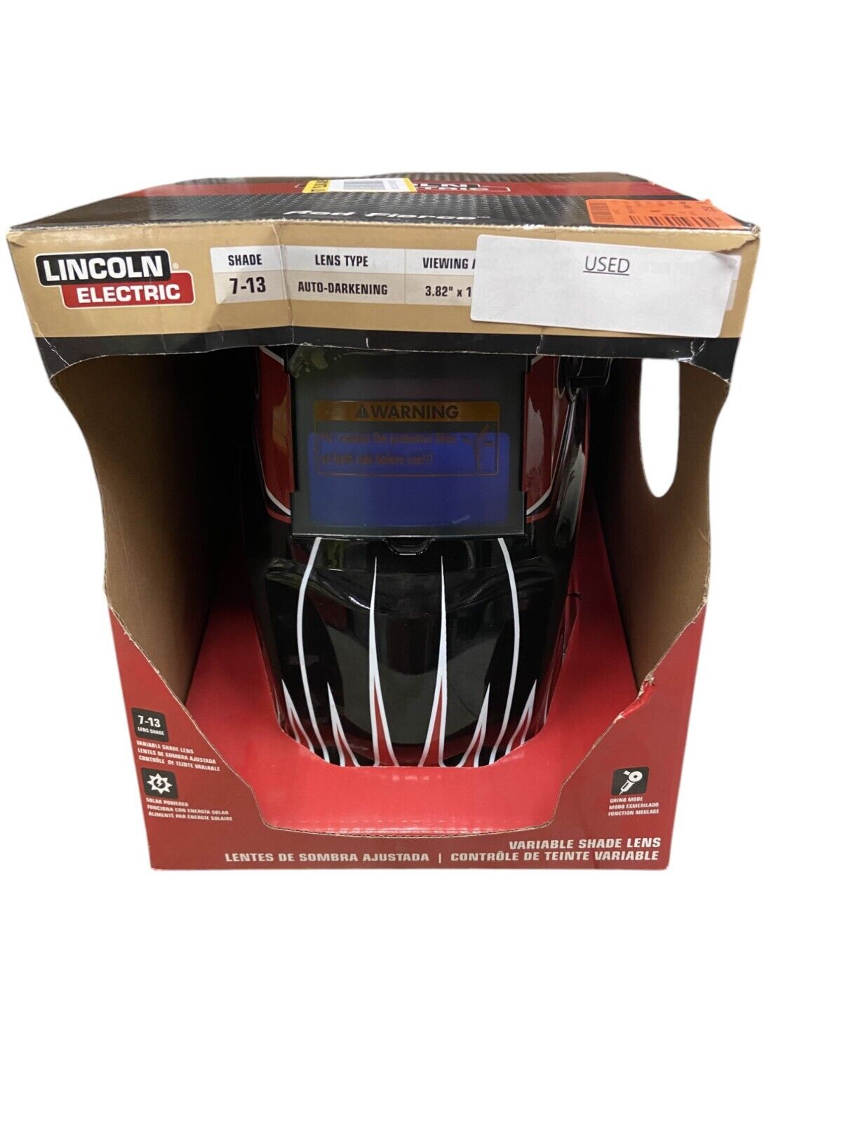 Lincoln Electric Red Fierce Variable-Shade Auto-Darkening Helmet K3063-1