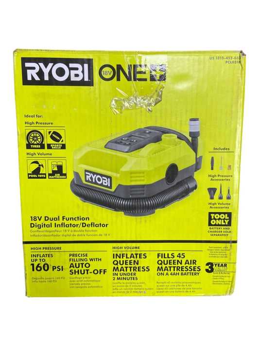 RYOBI PCL031B 18V Cordless Dual Function Inflator/Deflator (Tool Only)