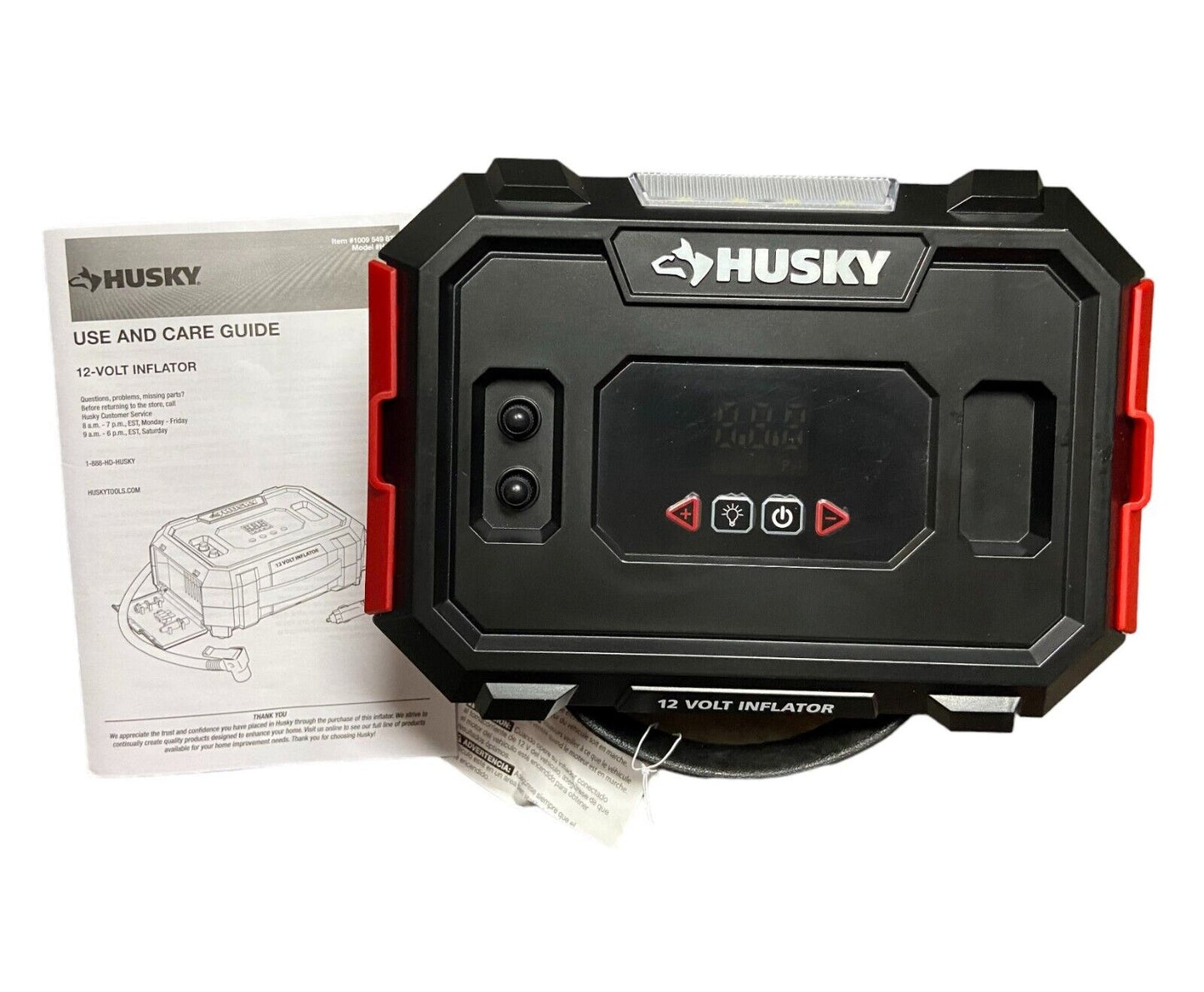 Husky 12 Volt Inflator with Auto Shutoff & Digital Gauge (Model: 1009 549 875)