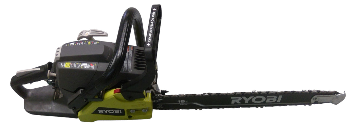 (For Parts Only) - Ryobi RY3818 2-Cycle 18" 38cc Gas Powered Chainsaw