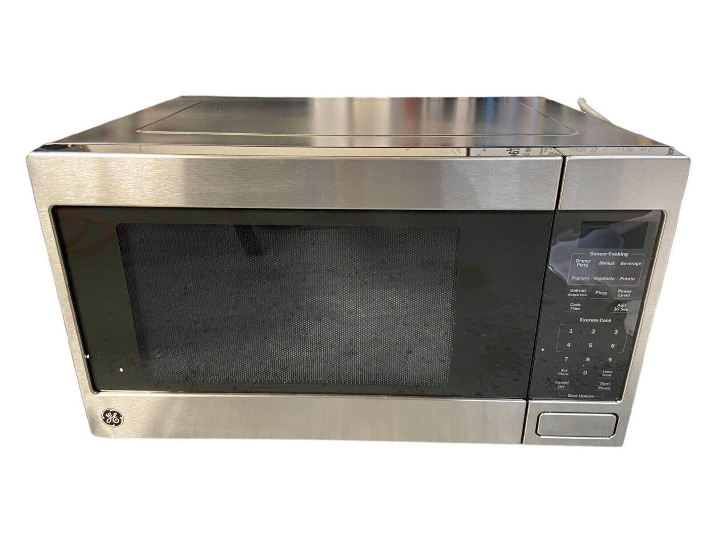 GE - 1.6 Cu. Ft. Capacity Countertop Microwave Oven, Stainless Steel (READ!)