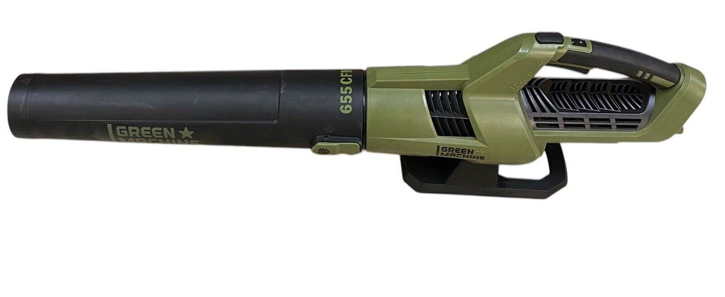 Green Machine Cordless Blower 655 CFM 123 MPH  GMLB6200- Read Description