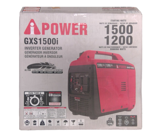 A-iPower GXS1500i 1500-Watt Gasoline Powered Inverter Generator