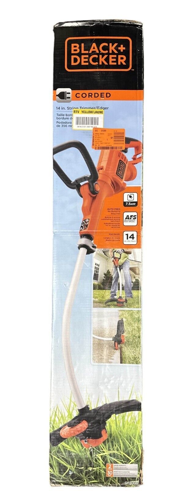 Black & Decker GH3000 20V 7.5 Amp 14" Corded String Trimmer - USED