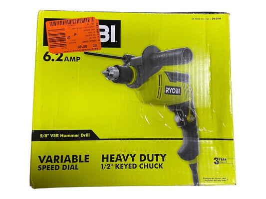 Ryobi 5/8 inch Hammer Drill Variable Speed Reversible D620H