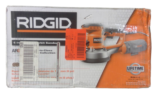 USED - RIDGID R26111 6" Random Orbit Sander (Corded)