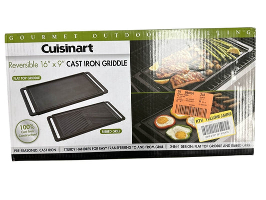 Cuisinart Reversible Cast Iron Grill/Griddle Plate - 16" x 9"