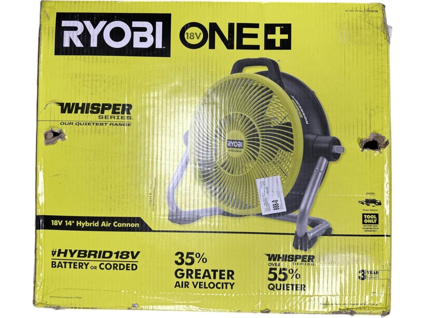 RYOBI PCL813B 18V 14" Cordless Hybrid Air Cannon (Tool Only)