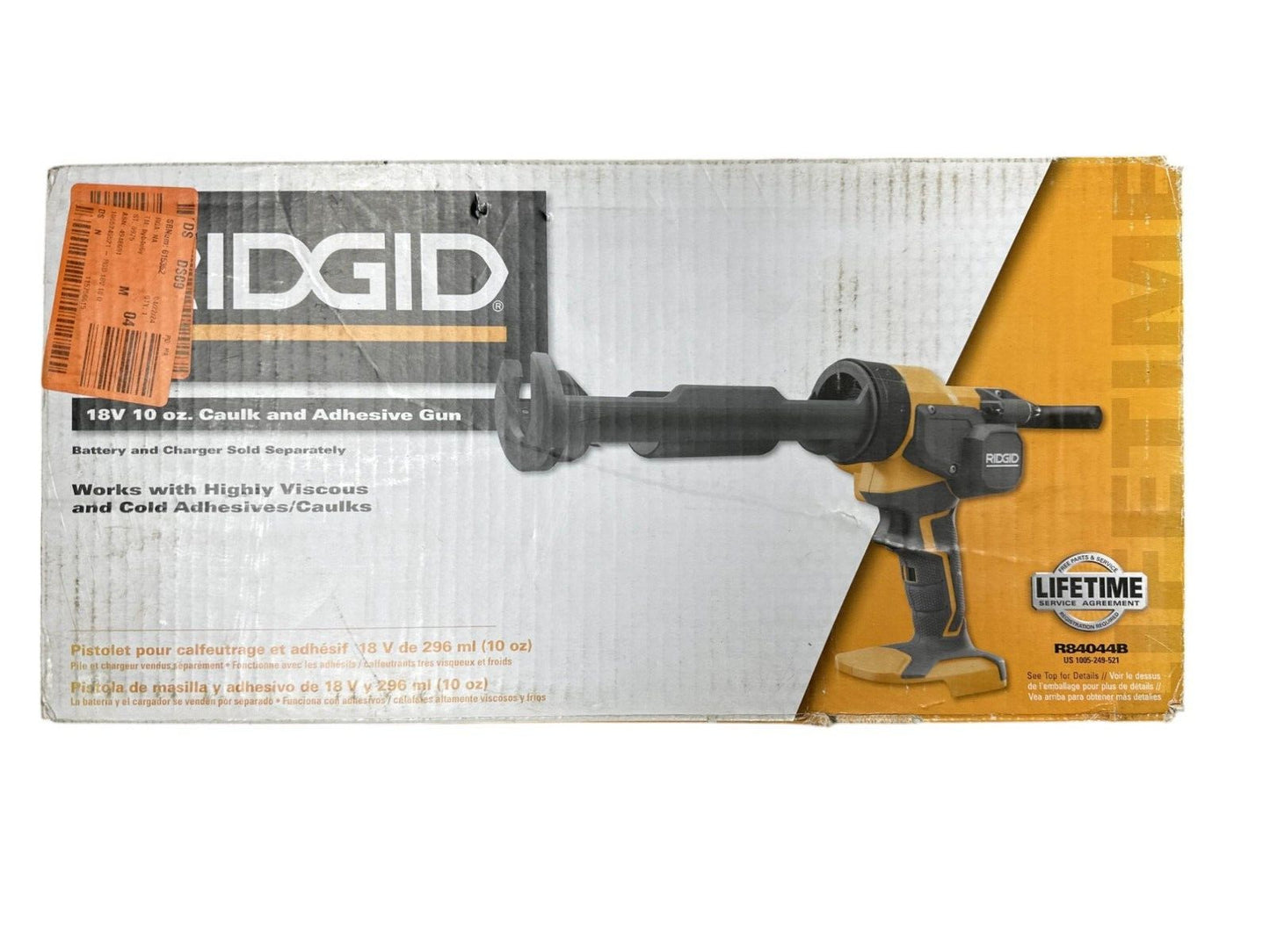 RIDGID R84044 18V Caulk & Adhesive Gun -Tool Only-