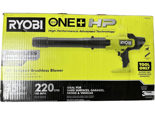 RYOBI PSBLB01B ONE+ HP 18V Brushless Cordless Blower 220 CFM 140 MPH -TOOL ONLY-