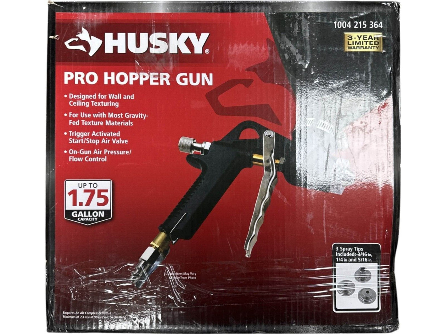 Husky Pro Hopper Spray Gun Drywall Texture Sprayer 1.75 Gallon