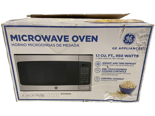 GE 1.1 cu. ft. Countertop Microwave in Stainless Steel JES1145SHSS