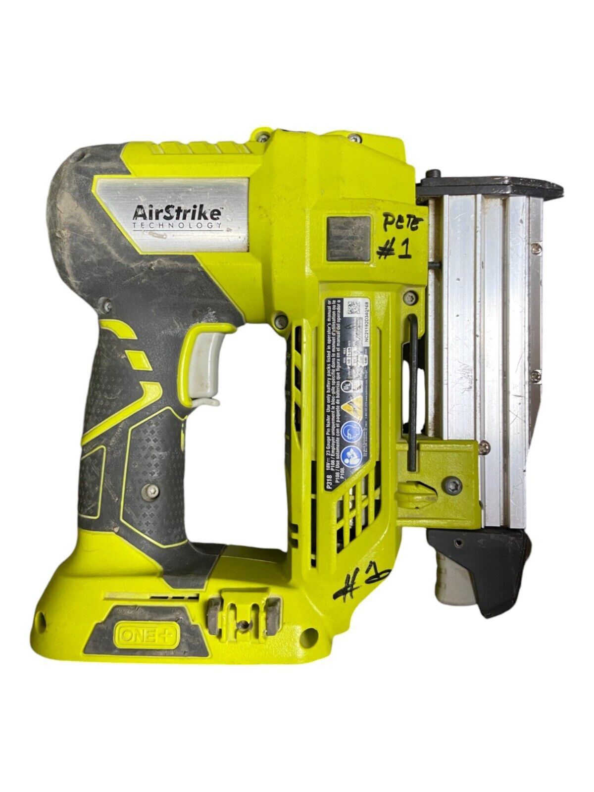 FOR PARTS - Ryobi PCL310 ONE+ 18V Airstrike 23-Gauge Pin Nailer (Tool Only)