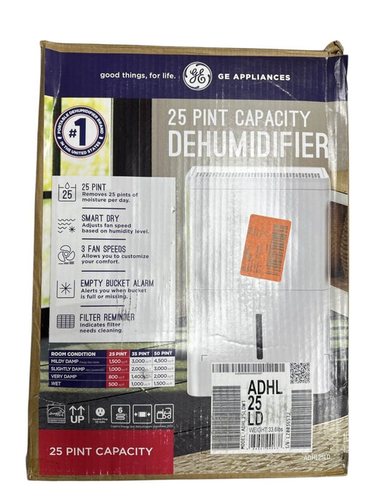 GE 25 Pint Energy Star Quiet Dehumidifier - ADHL25LD