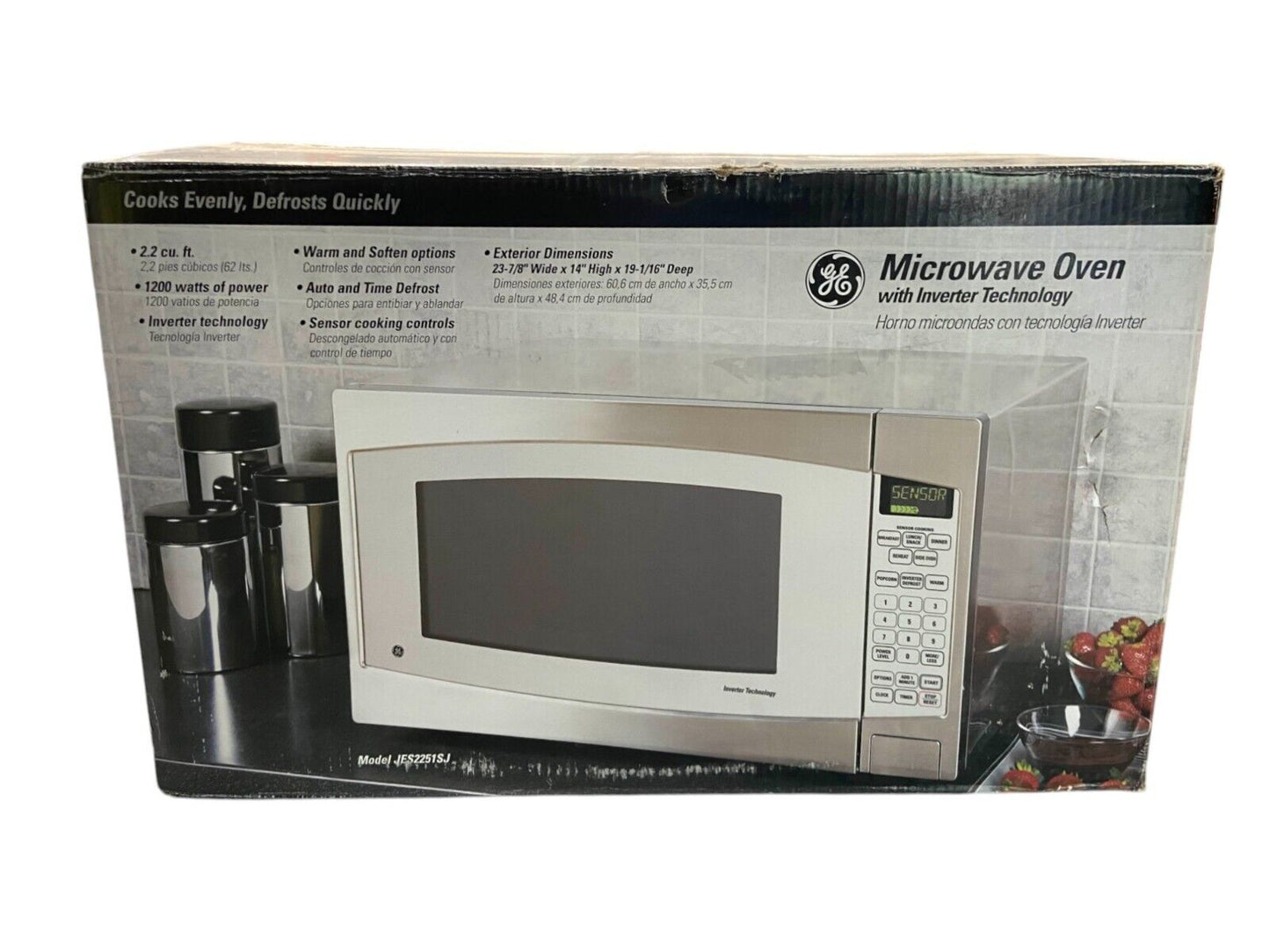 GE JES2251SJ 2.2 cu ft 1200W Countertop Microwave Oven