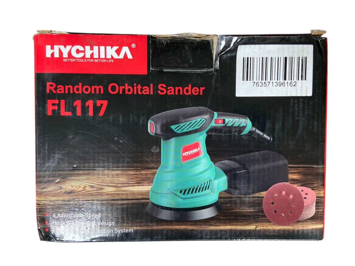 HYCHIKA Random Orbital Sander Hychika FL117 (Includes Sandpaper) - Corded