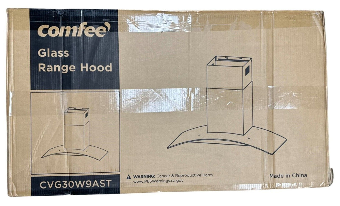 Comfee Glass Range Hood - CVG30W9AST - OPEN BOX