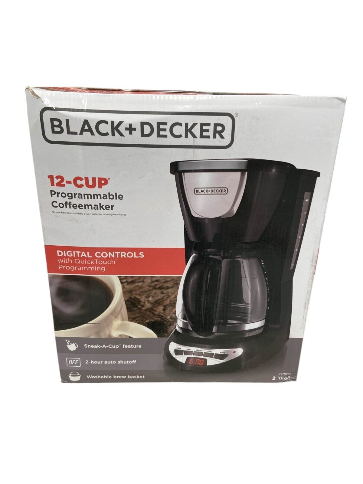 Black And Decker Home 12-Cup Quick Touch Programmable Coffee Maker Model DCM100B