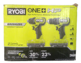 USED - RYOBI PSBCK01K Brushless 18v Compact Brushless 2-Tool Kit (READ!)